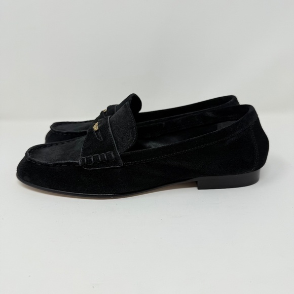 New Veronica Beard Suede Coin Penny Loafer Black Sz 8 - Picture 6 of 12